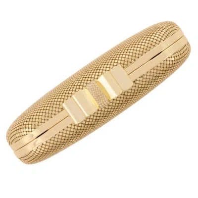 Whiting & Davis Marilyn Bow Minaudiere In Gold
