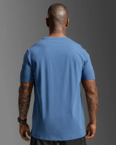 2xu Motion Cotton Flex Tee In Blue