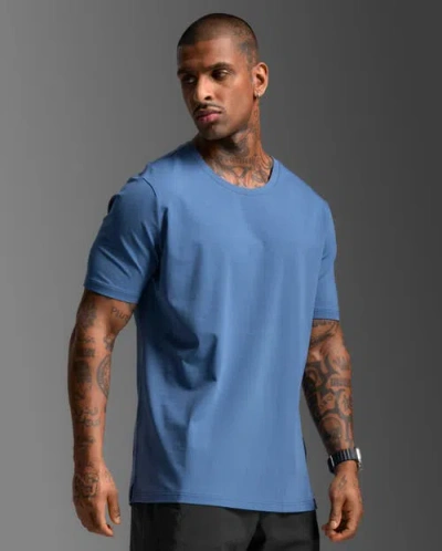 2xu Motion Cotton Flex Tee In Blue