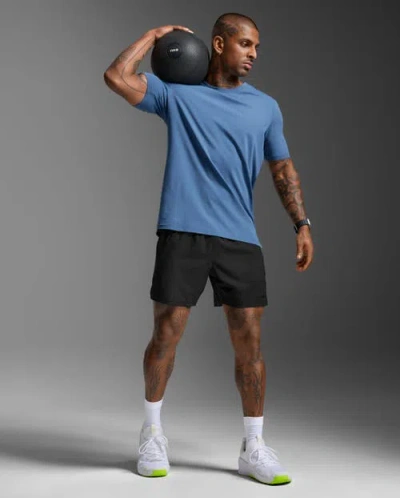 2xu Motion Cotton Flex Tee In Blue