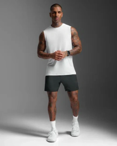 2xu Mens Signature Tank In White