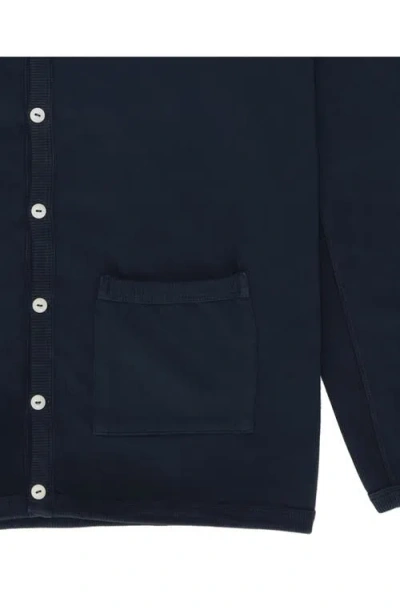 Fortela Cardy Cotton Knit Cardigan In Blue