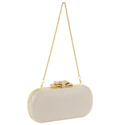 Whiting & Davis Marilyn Bow Minaudiere In Gold