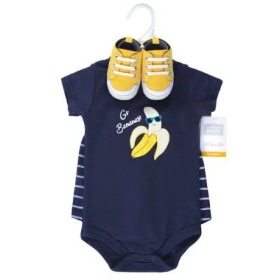 Hudson Baby Cotton Bodysuit, Shorts And Shoe Set In Animal Print