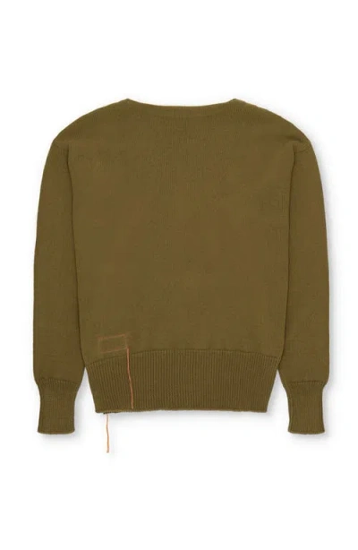 Fortela Noah Cotton Crewneck Sweater In Green