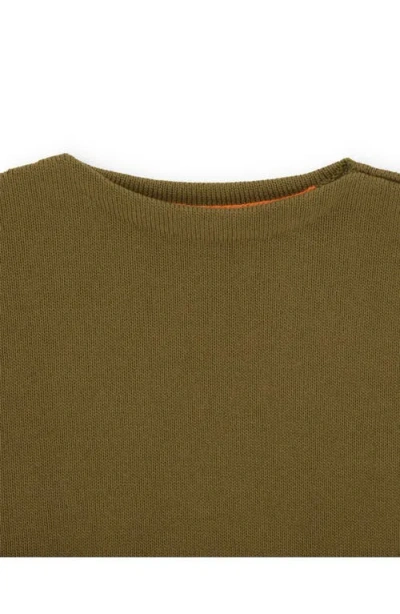 Fortela Noah Cotton Crewneck Sweater In Green