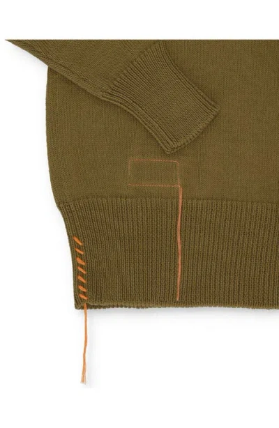 Fortela Noah Cotton Crewneck Sweater In Green