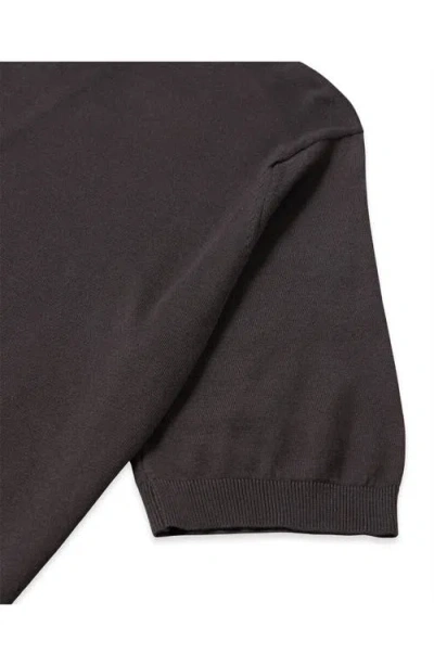 Fortela Isis Short Sleeve Knit Polo In Brown