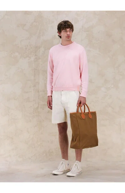 Fortela Rover Cotton Crewneck Sweater In Pink
