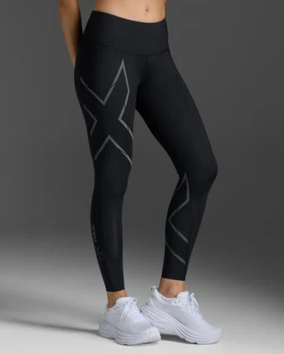 2xu Light Speed Mid-rise Comptight In Black