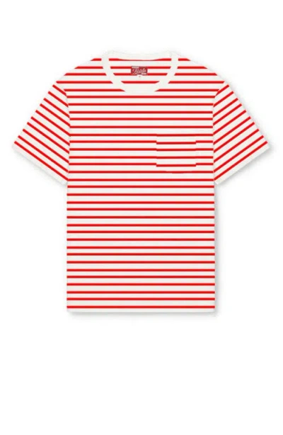 Fortela Yakut Ribbed Motif T-shirt In Red