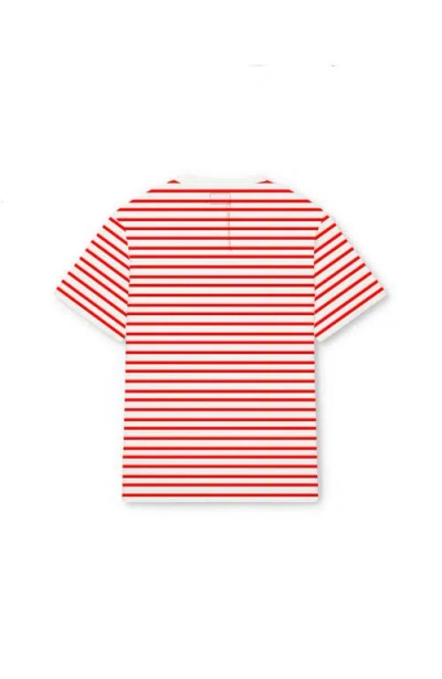 Fortela Yakut Ribbed Motif T-shirt In Red