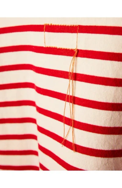 Fortela Yakut Ribbed Motif T-shirt In Red