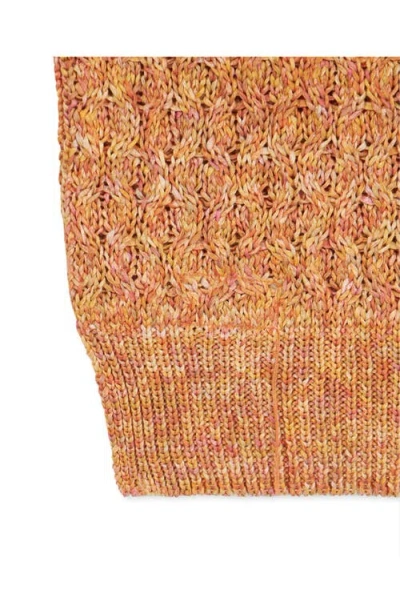 Fortela Lizzy Melange Cotton Knit Vest In Brown