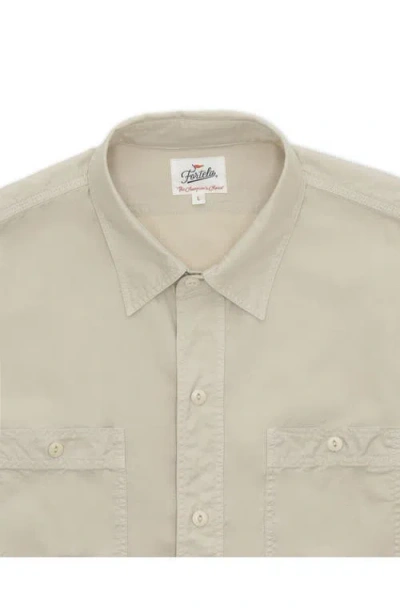 Fortela Workt Cotton Shirt In Neutral