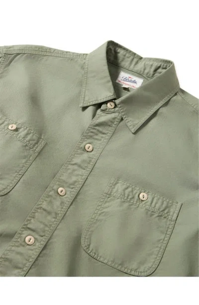 Fortela Workt Cotton Shirt In Green