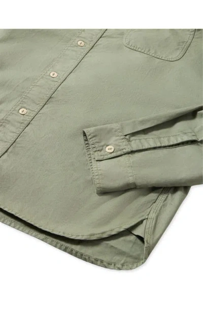 Fortela Workt Cotton Shirt In Green