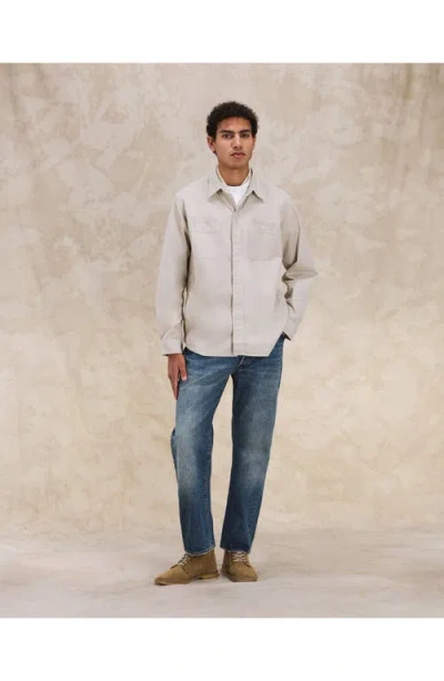 Fortela Workt Cotton Shirt In Neutral