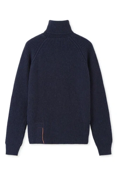 Fortela Oslo Merino Wool High Neck Sweater In Blue