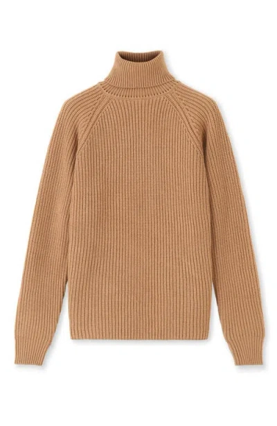 Fortela Oslo Merino Wool High Neck Sweater In Neutral