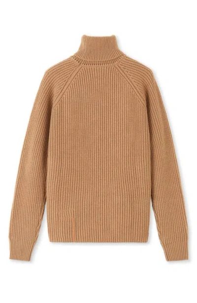 Fortela Oslo Merino Wool High Neck Sweater In Neutral