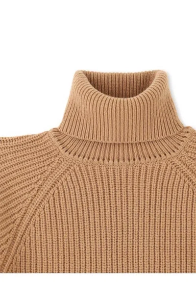 Fortela Oslo Merino Wool High Neck Sweater In Neutral