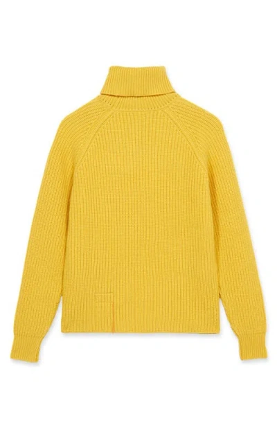 Fortela Oslo Merino Wool High Neck Sweater In Yellow