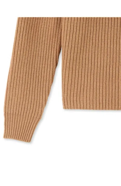 Fortela Oslo Merino Wool High Neck Sweater In Neutral