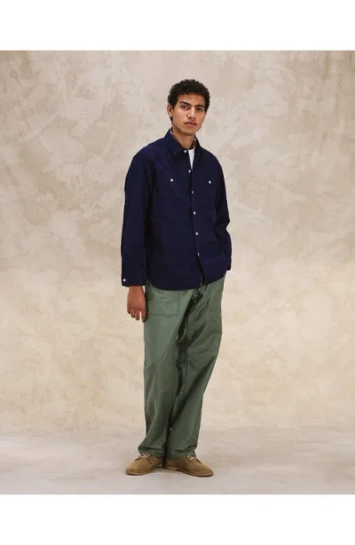 Fortela Workt Cotton Shirt In Blue