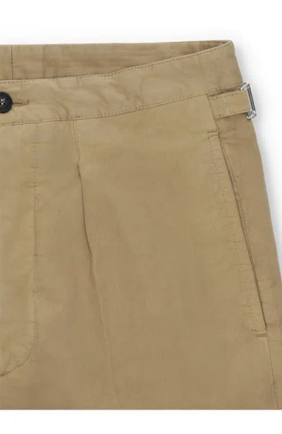 Fortela Oklahoma Cotton Pleated Trousers In Brown
