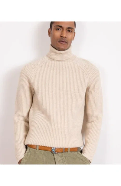 Fortela Oslo Merino Wool High Neck Sweater In Yellow