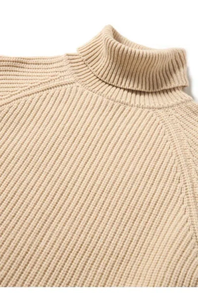 Fortela Oslo Merino Wool High Neck Sweater In Neutral
