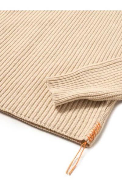 Fortela Oslo Merino Wool High Neck Sweater In Neutral