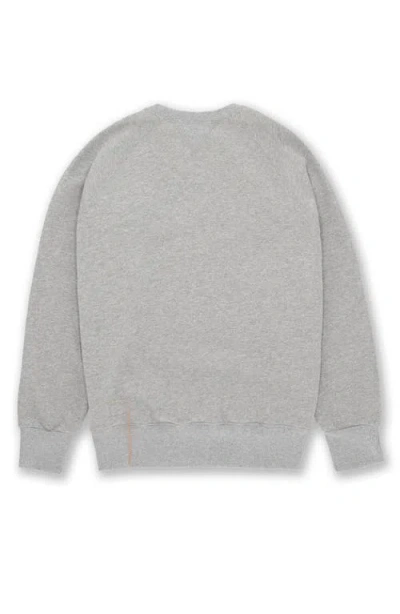 Fortela Harvard Fleece Jersey Raglan Sleeve Sweatshirt In Gray