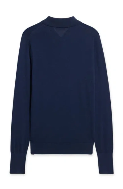 Fortela Finchley Cotton Knit Polo In Blue