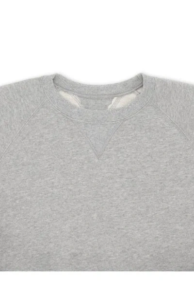 Fortela Harvard Fleece Jersey Raglan Sleeve Sweatshirt In Gray