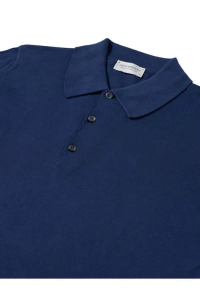 Fortela Finchley Cotton Knit Polo In Blue