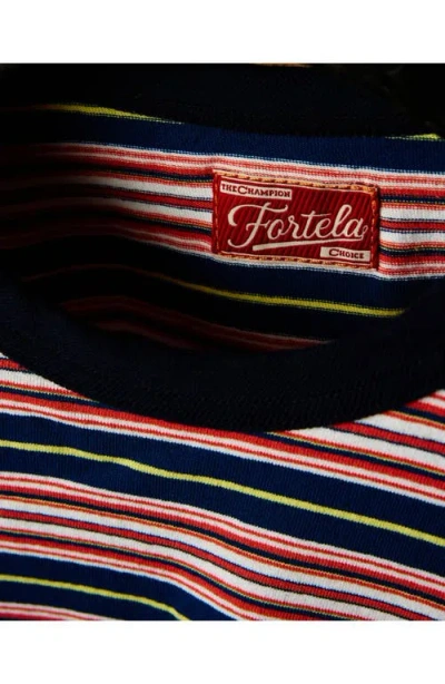 Fortela Yakut Ribbed Motif T-shirt In Multi