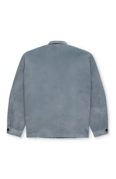 Fortela Helvetica Solarized Cotton Overshirt In Blue