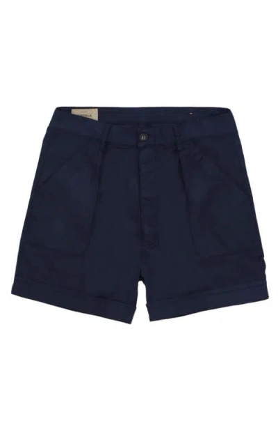 Fortela Haute Twill Cotton Shorts In Blue