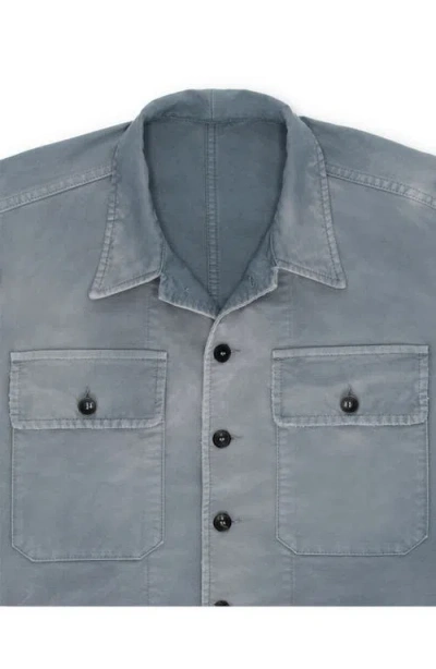 Fortela Helvetica Solarized Cotton Overshirt In Blue