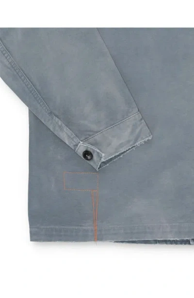 Fortela Helvetica Solarized Cotton Overshirt In Blue