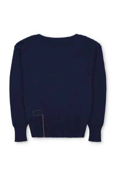 Fortela Noah Cotton Crewneck Sweater In Blue