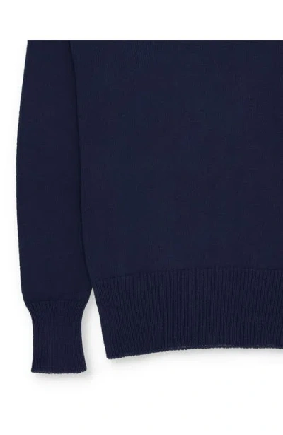 Fortela Noah Cotton Crewneck Sweater In Blue