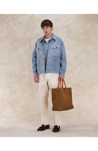 Fortela Helvetica Solarized Cotton Overshirt In Blue