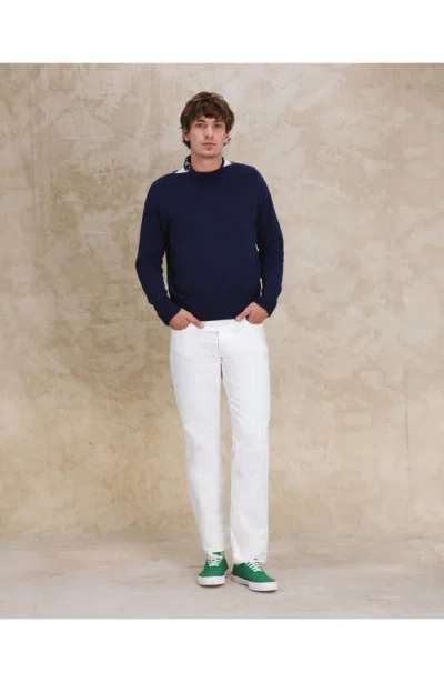 Fortela Noah Cotton Crewneck Sweater In Blue