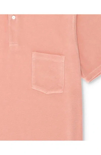 Fortela Missourim Terry Cloth Short Sleeve Polo In Pink
