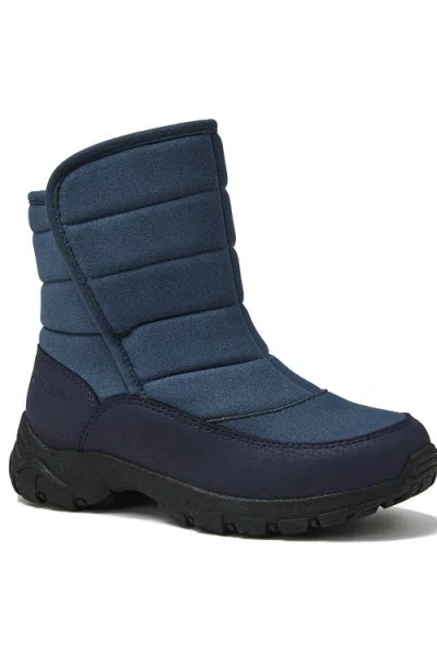 Lands' End Kids Expedition Waterproof Puffer Snow Boots In Blue