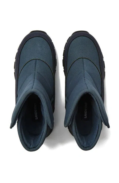 Lands' End Kids Expedition Waterproof Puffer Snow Boots In Blue