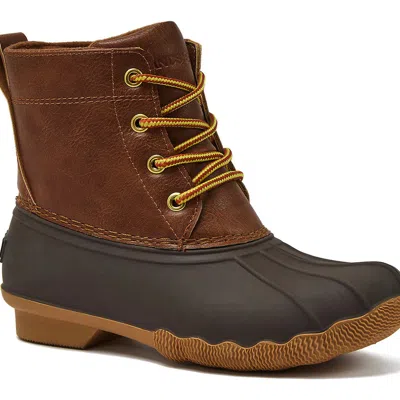 Lands' End Kids Waterproof Duck Boots In Brown